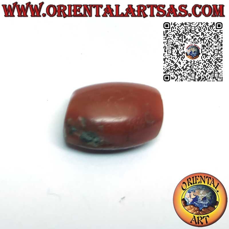 Colgante Cornalina Natural Cilíndrico | Tibetano Antiguo