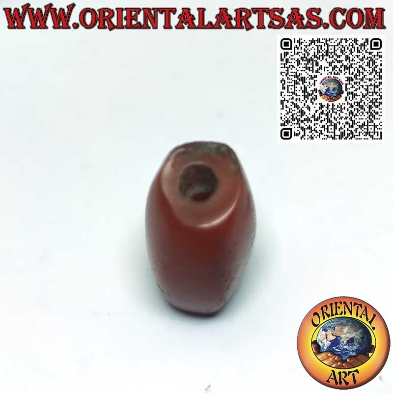 Colgante Cornalina Natural Cilíndrico | Tibetano Antiguo