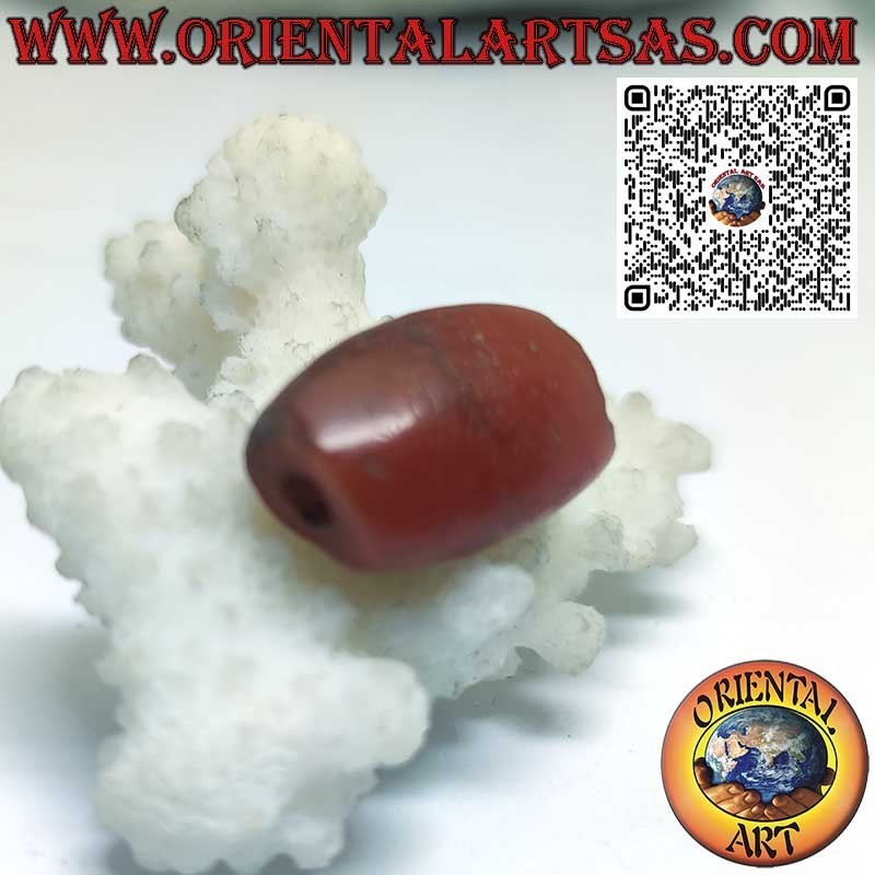 Colgante Cornalina Natural Cilíndrico | Tibetano Antiguo