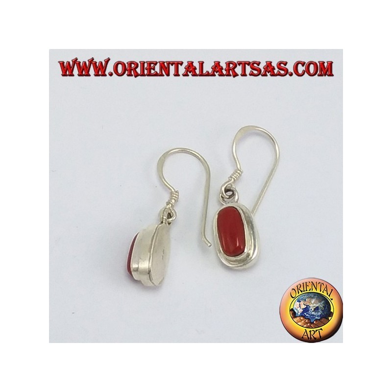 40/5000 Pendientes de plata con coral natural