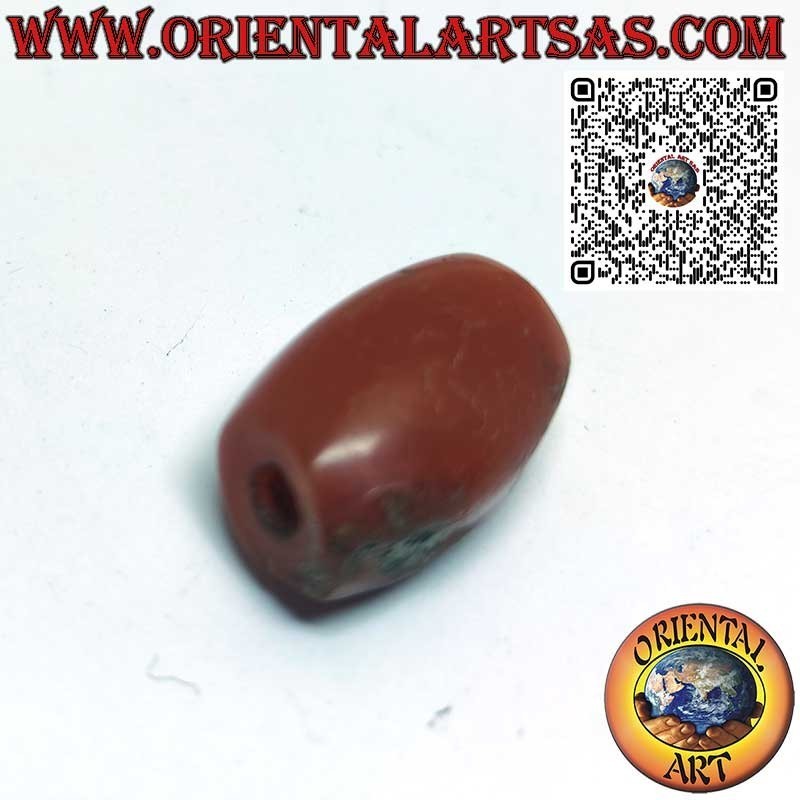 Antique Tibetan Carnelian Pebble Cylinder Pendant | Oriental Art