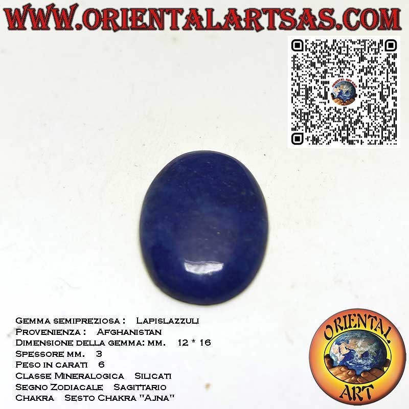 Natürlicher afghanischer Lapislazuli-Edelstein, mm. 12*16*3