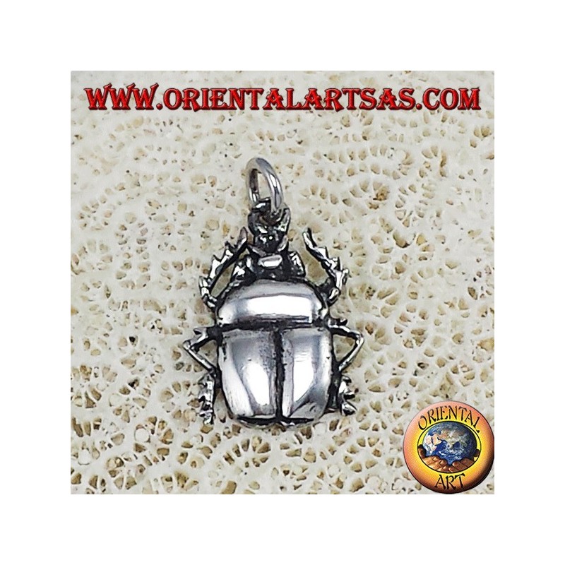 Silver beetle pendant