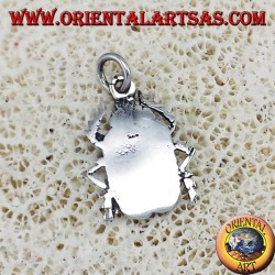 escarabajo colgante de plata