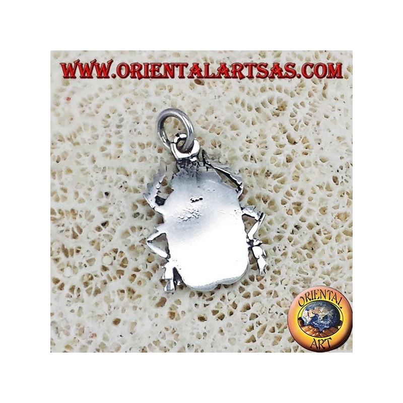 Silver beetle pendant
