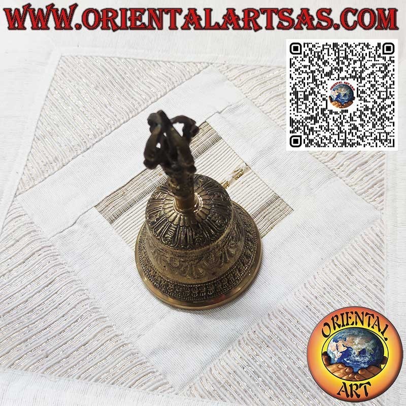 Tibetan "Ghanta" bell with vajra for prayer and meditation (15 cm)