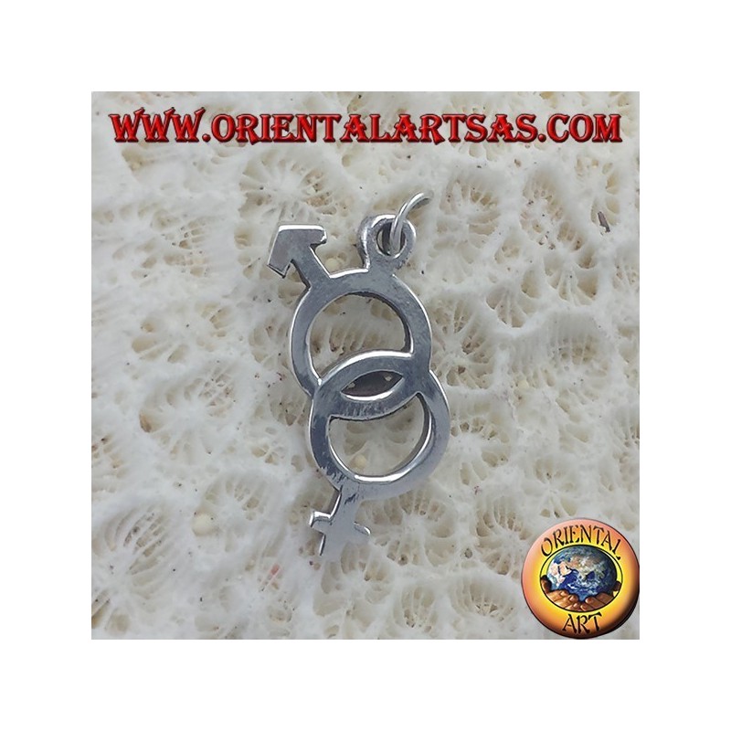 Silver Pendant,  Couple (Man and Woman)