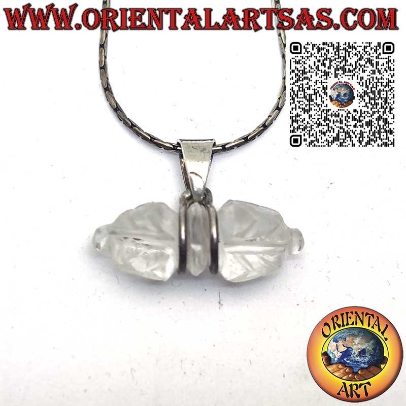Colgante Dorje Cristal de Roca Plata 925 Nepal - Pieza Única