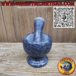 Mortier en marbre noir de 11 cm avec pilon de 13 cm inclus