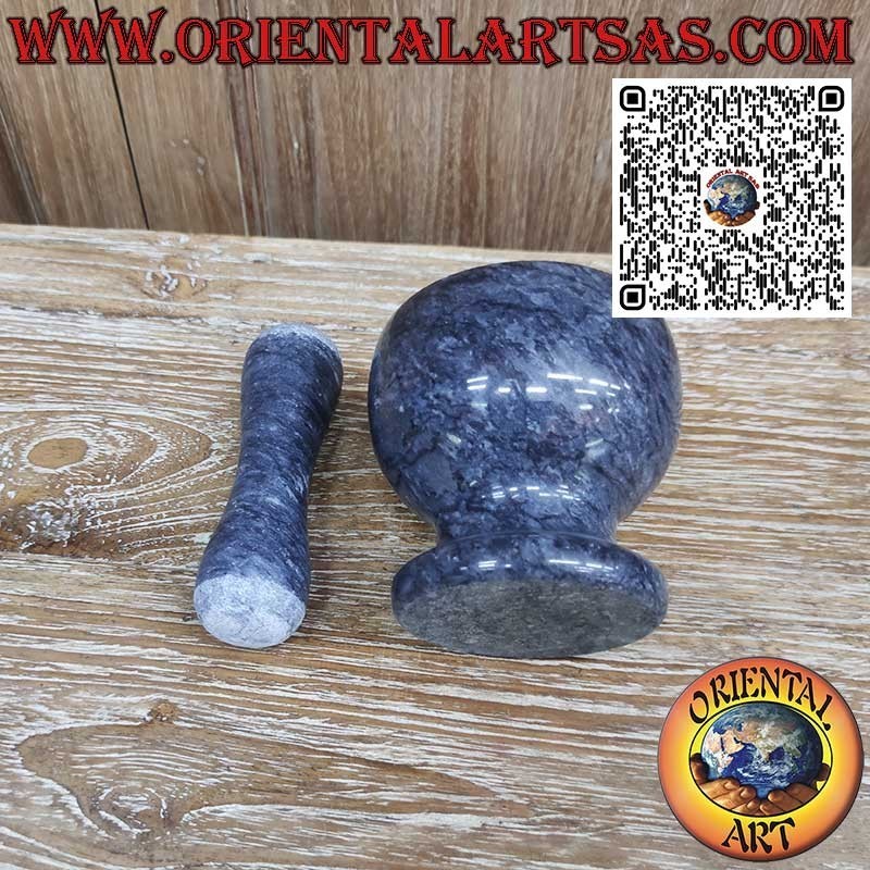 11 cm black marble mortar with 13 cm pestle included