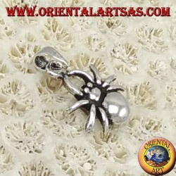 Silver pendant, small spider