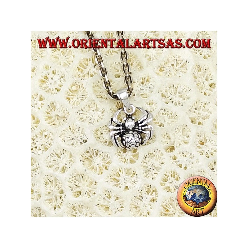 Silver pendant, spider tarantula