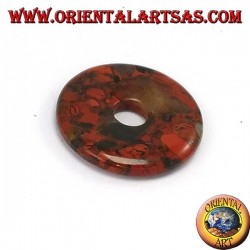 Ciondolo d'argento con ciambella in Diaspro da 30 mm.