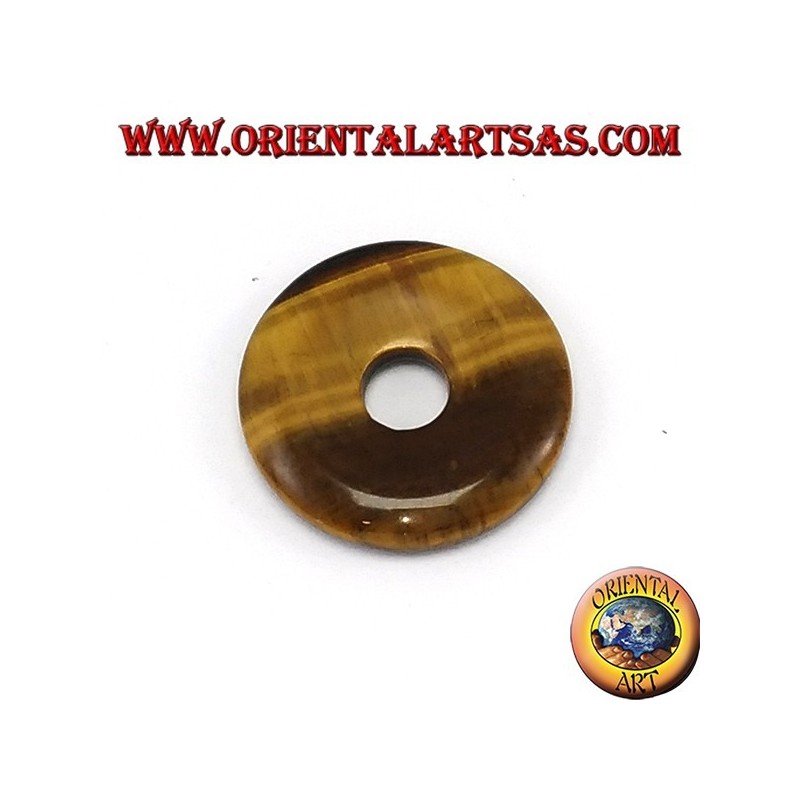 Pendant in 30mm donut tiger eye. OR