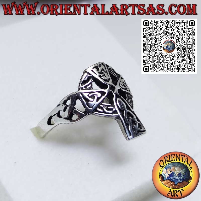 Bague croix celtique avec nœud en argent 925 ‰ – Hypoallergénique et sans nickel