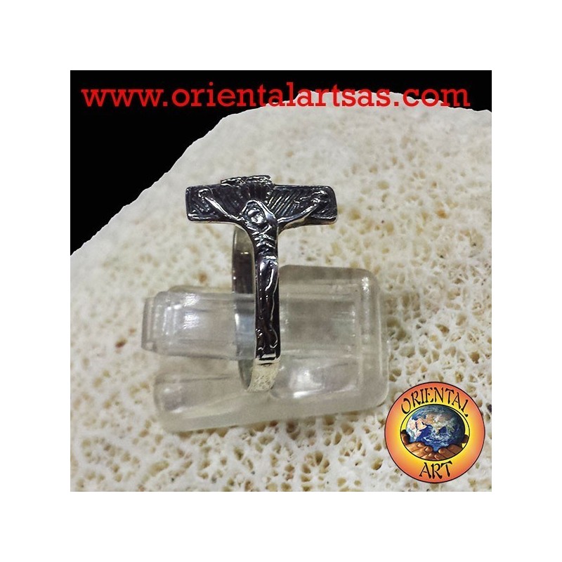 silver crucifix ring
