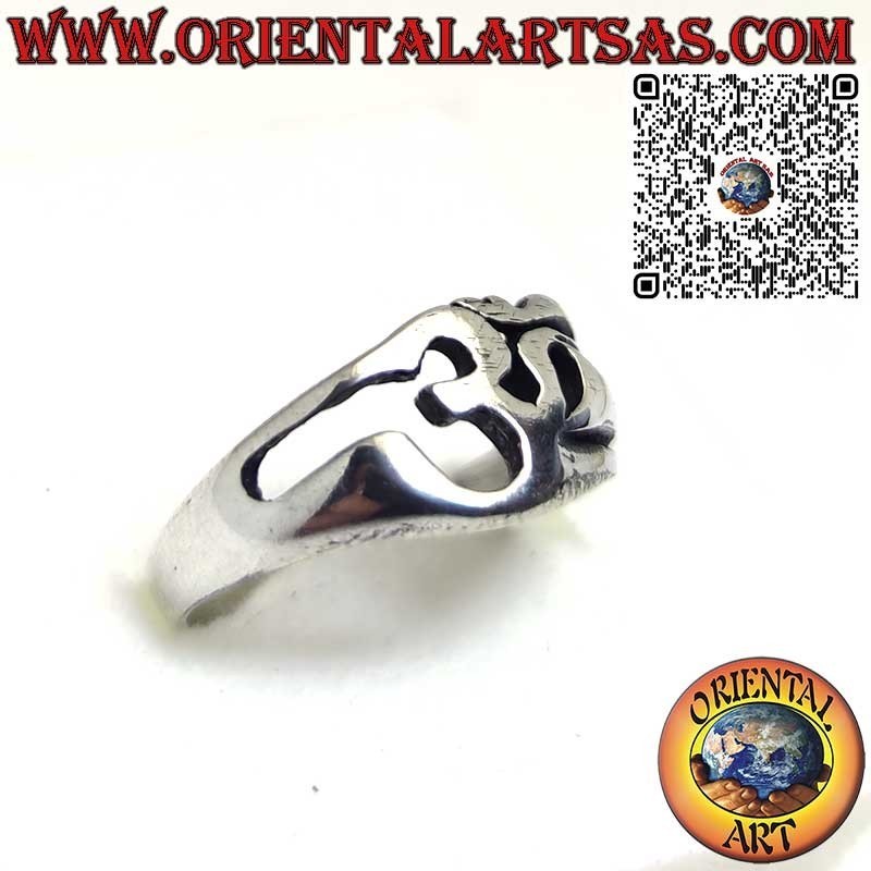 Silberring mit heiligem ॐ-Symbol – Om, die Essenz der universellen Energie
