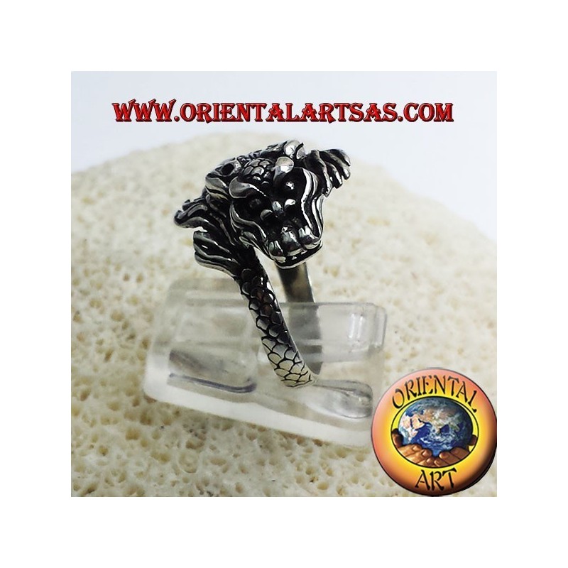 Anello Drago Nepalese in argento