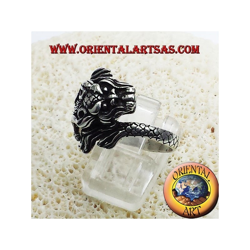 Ring Drachen Nepalese Silber