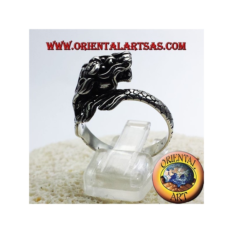 Ring Drachen Nepalese Silber