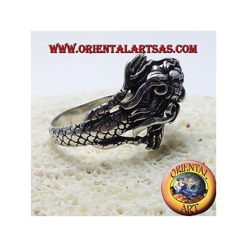 Anello Drago Nepalese in argento