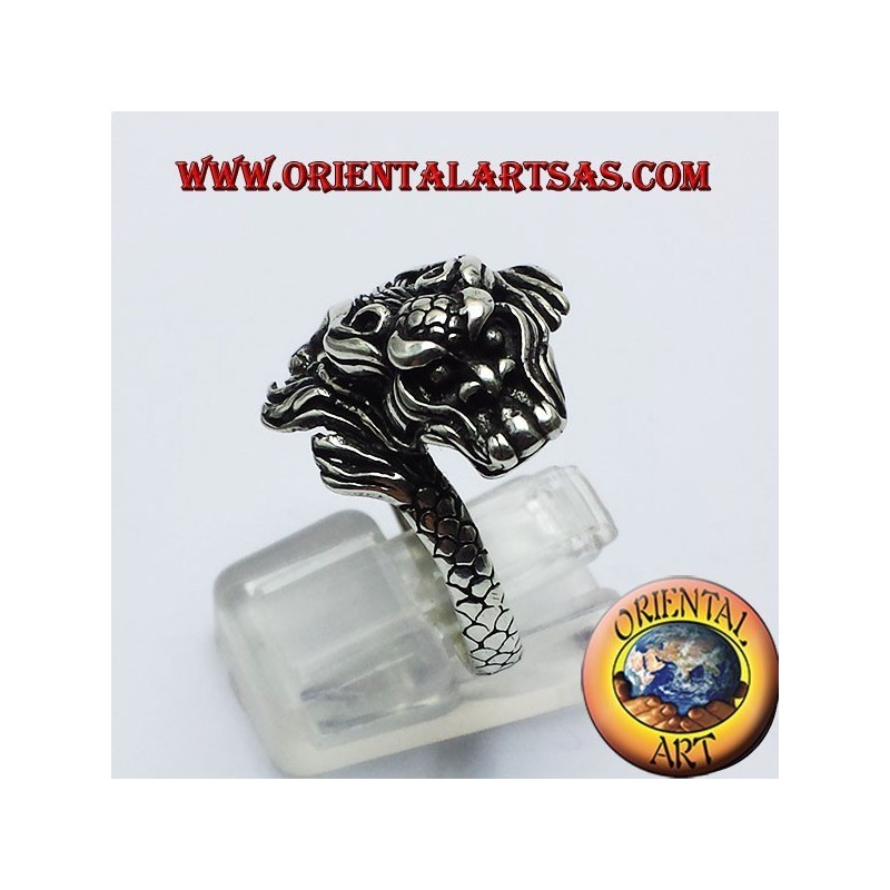 Anello Drago Nepalese in argento