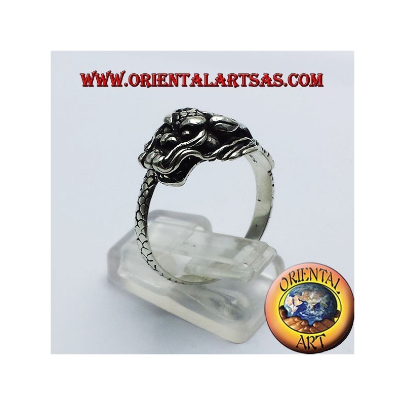 Anneau du dragon Argent Nepalese