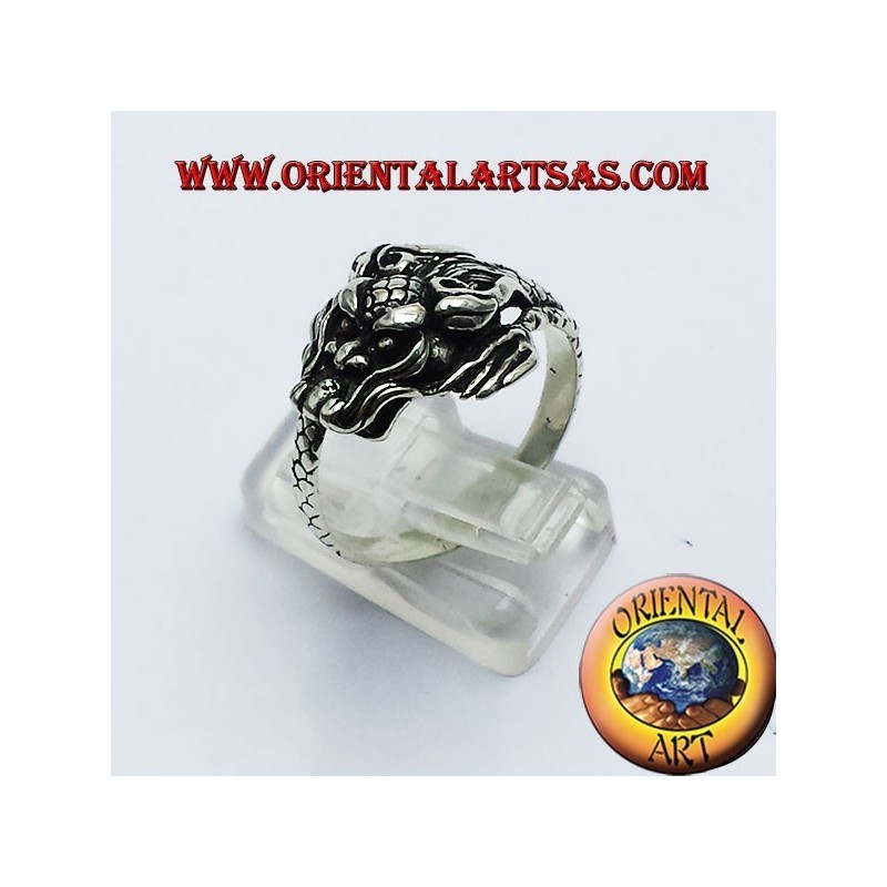 Ring Drachen Nepalese Silber