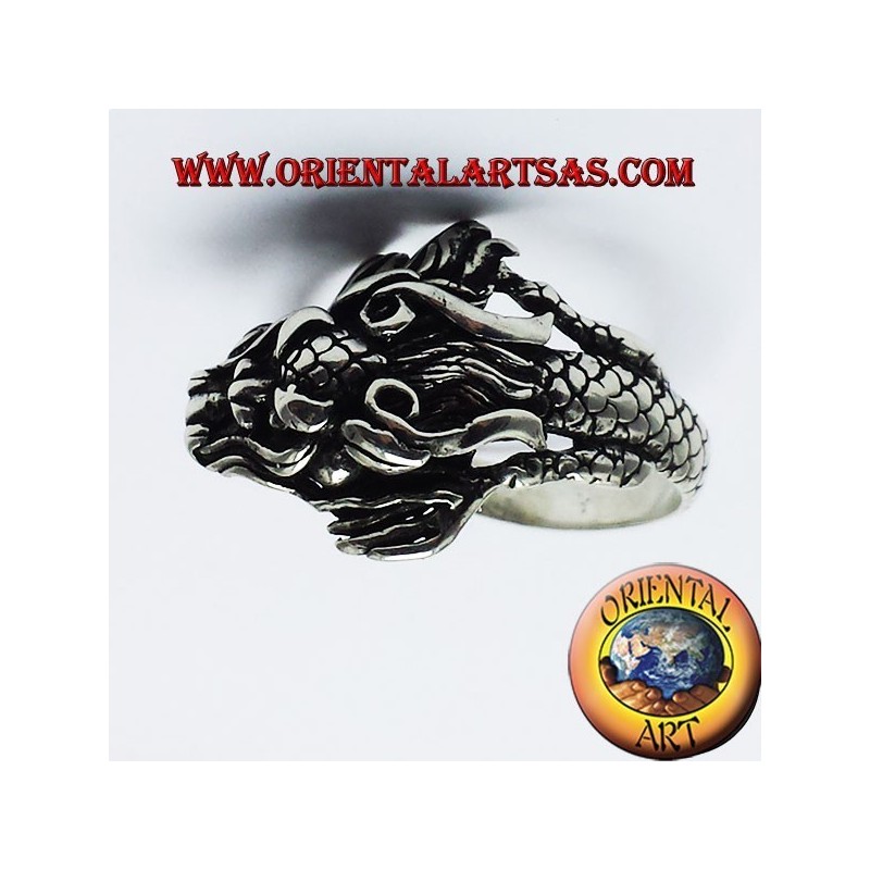 Ring Drachen Nepalese Silber
