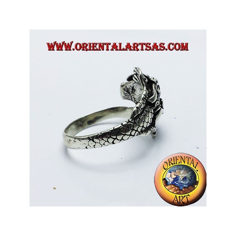 Anello Drago Nepalese in argento