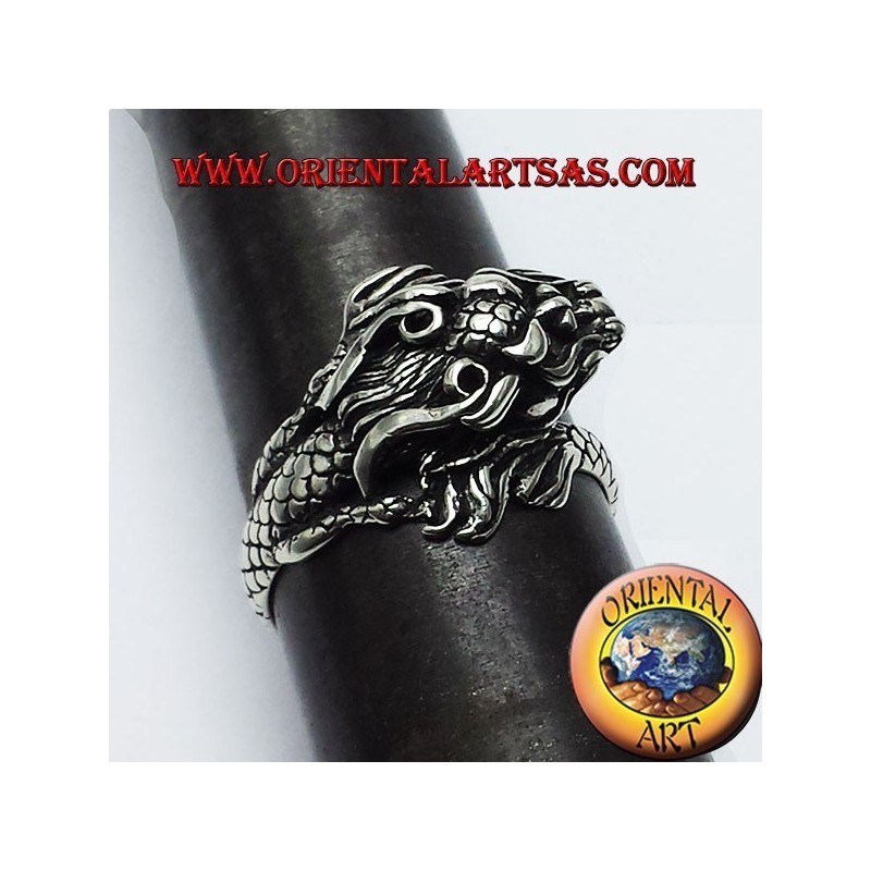 Anello Drago Nepalese in argento