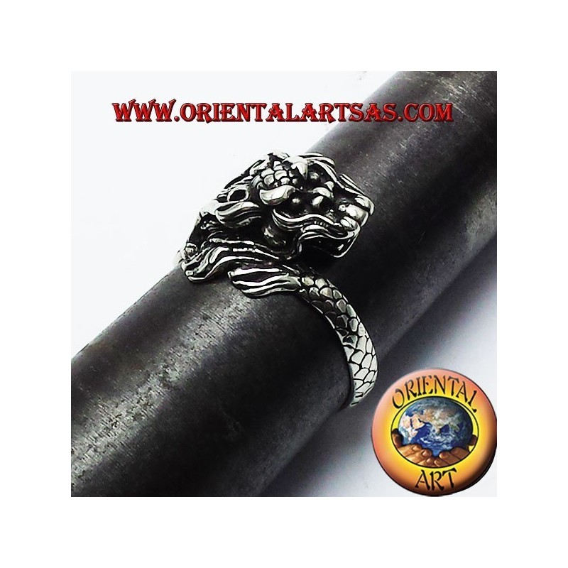 Anneau du dragon Argent Nepalese