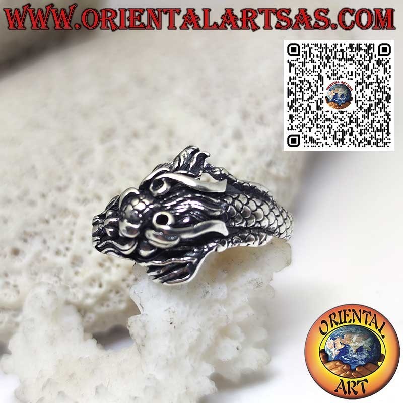 Nepalese Dragon Ring in 925 Silver – Handmade