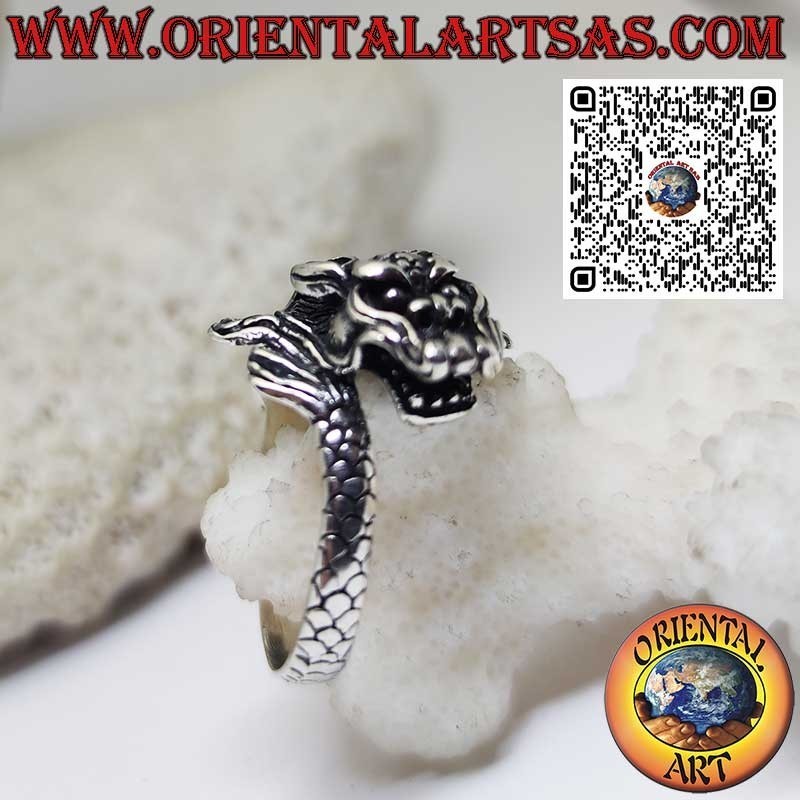Nepalese Dragon Ring in 925 Silver – Handmade