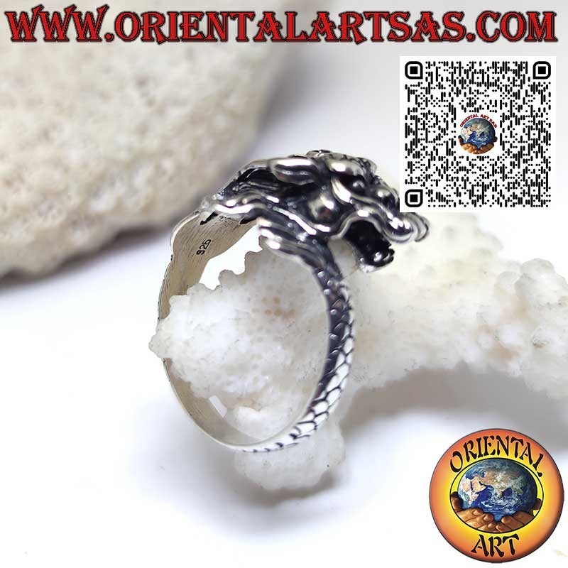 Nepalese Dragon Ring in 925 Silver – Handmade