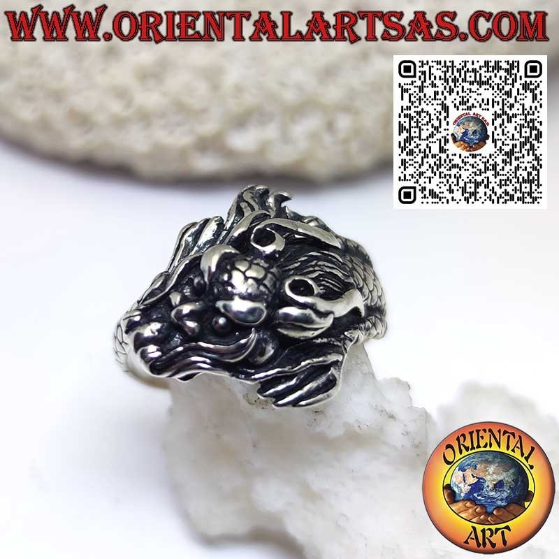 Anillo Dragón Nepalí en plata 925 – Hecho a mano