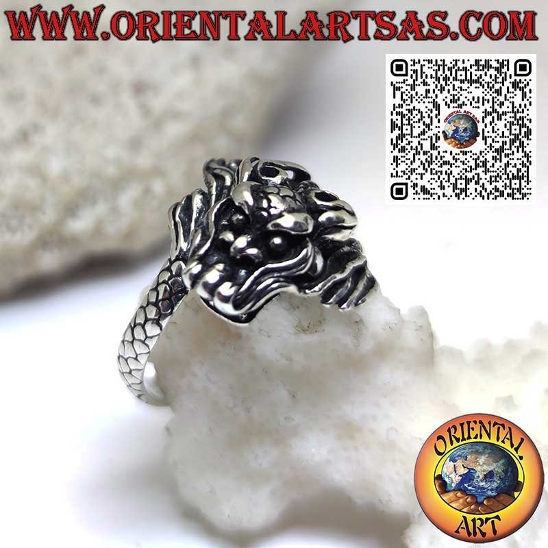 Bague Dragon Népalais en argent 925 – Fait main