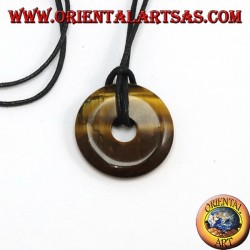 Pendant in 30mm donut tiger eye. OR