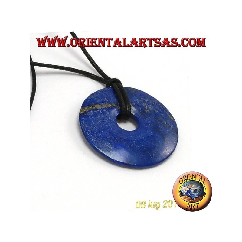 Lapis-lazuli donut pendant 40mm. Ø