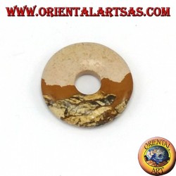 Ruina de mármol colgante 30mm donut. Ø, Con en hilo de algodón encerado ajustable