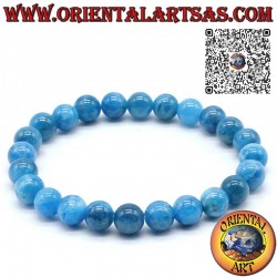 Natural Apatite Bead Bracelet – 8 mm Diameter – Elastic Cord