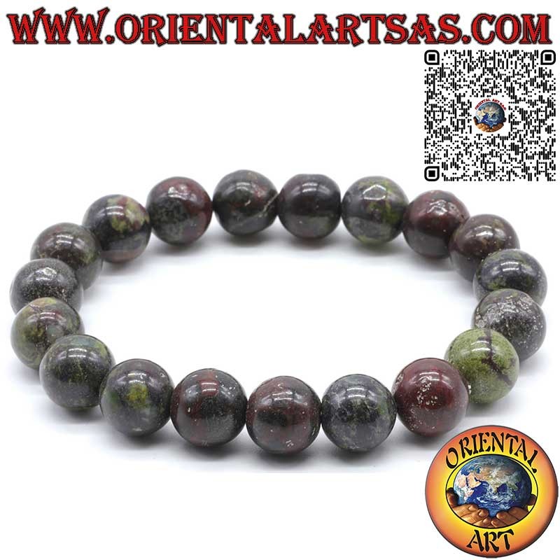 Dragon Blood Jasper Bead Bracelet – 6-8-10 mm – Elastic Cord