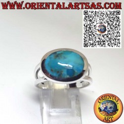 Bague Argent avec Turquoise Naturelle d’Arizona Ovale Traversée