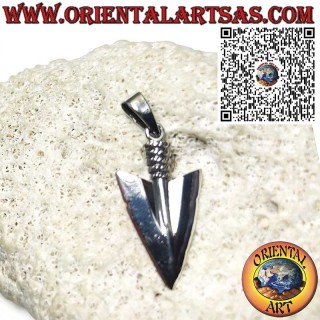 Colgante de Punta de Flecha Nativa Americana en Plata de Ley - Símbolo de Fuerza, Coraje y Protección