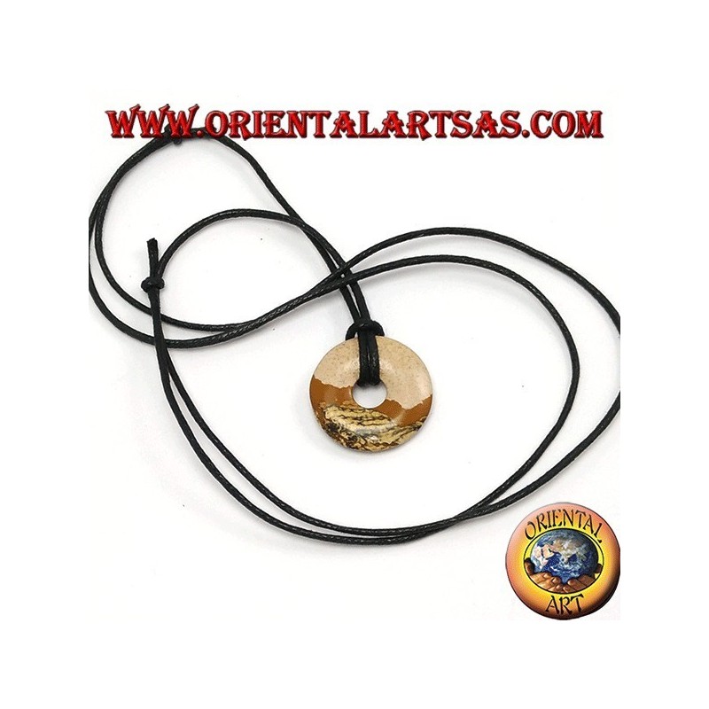 Ruin of marble pendant 30mm donut.  Ø, With în wire adjustable wax