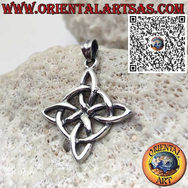 Pendentif Nœud de Sorcière en Argent – Symbole Magique de Protection