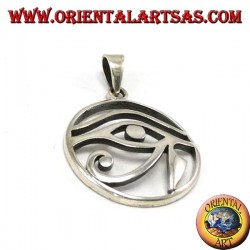 colgante de plata, Ojo de Horus perforado en el círculo