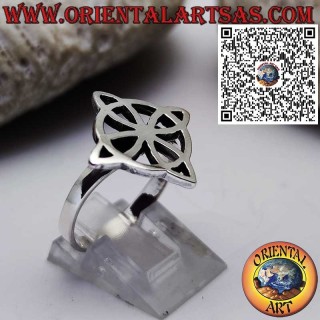 Sterling Silver Ring with Witch's Knot – Symbol of Magic and Protection