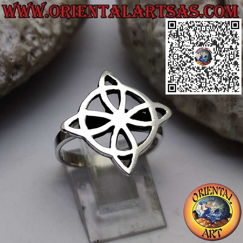 Bague en argent avec Nœud de la Sorcière – Symbole de Magie et de Protection