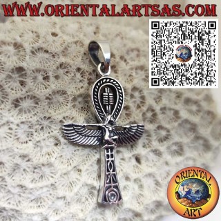 Ankh Isis Goddess 925 Sterling Silver Pendant - Key of Life Egypt